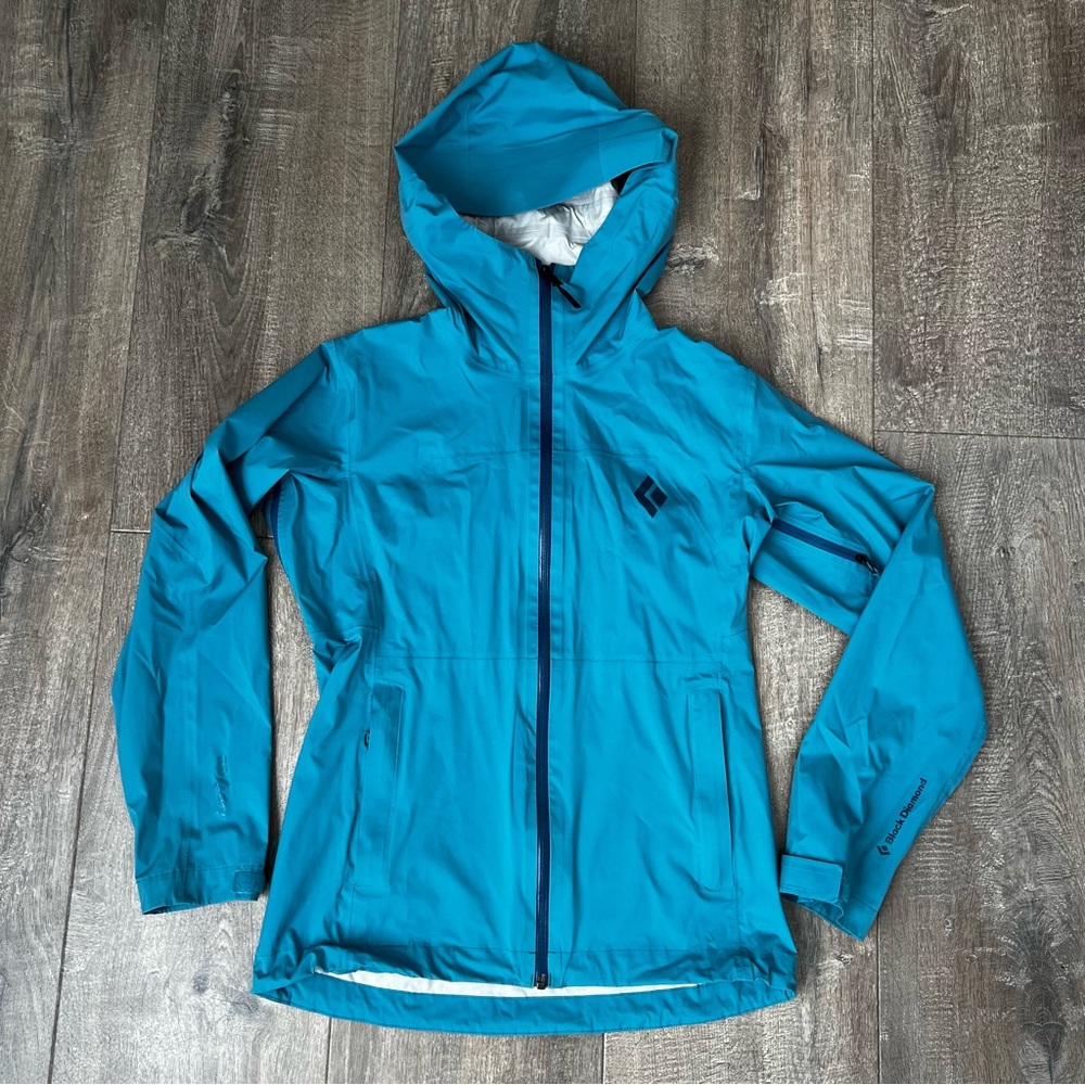 Black Diamond Women’s Stormline Stretch Waterproof Rain Shell Jacket Blue SizeXS